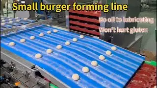 Customized small hamburger production line testing brfore exported to Brazil #burger