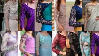 Long Net Sleeves Blouse Designs For Saree 2025 | Full Sleeve Net Blouse Design |Net Blouse For Saree