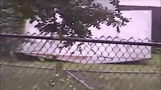 Hurricane Dennis hits July 10, 2005 - Shed blows away in Fort Walton Beach, FL
