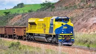 🔵 ESPECIAL : LOCOMOTIVAS EMD SD70LC NO COMANDO DE COMPOSIÇÕES , NA FERROVIA DO AÇO. 