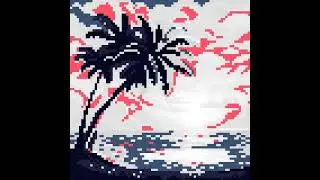 Sunset at the beach pixel art🌄 #pixelart #art #sunset #beach #colors  #shorts #shortvideo