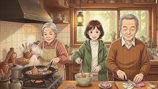 Studio Ghibli Style Rain ASMR 🌧️ | Grandma&rsquo;s Tea Ritual ☕ (Shorts) #rain #ai #ghibli 