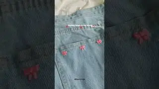 Adding bow to my denim.... #meesho #ytstudioes #shortsfeed #comedyvideos #shorts #bow @Sanvi9-20