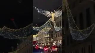 Christmas Lights & Angels🎄 ✨🇬🇧 Regent Street London #londonchristmaslights #regentstreet #londonwalk