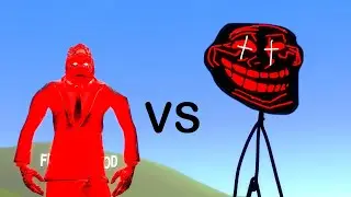 The Ruler Vs The Man With The Upside Down Face (Trevor Henderson Mod Pack And Trollge Pack) - GMod