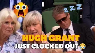 Hugh Grant Falls Asleep Behind Queen Camilla at Wimbledon 😂 | Internet Reacts!
