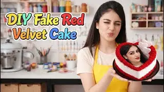 DIY Fake Red Velvet Cake Tutorial 😍😜🎂|| The cutest DIY Gift Idea🎁
