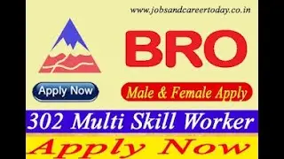 BRO Recruitment 2022 &ndash; 302 Multi Skill Worker Posts || Apply Right Now #JOB #RECRUITMENT #CAREER