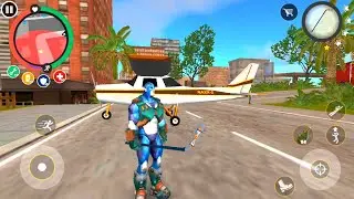 Rope Hero Vice Town New Update Game | Jet Airplane Drive To Dual Army Camp | Android Gameplay HD