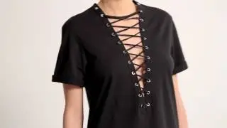 LIVI - Lace-up T-shirt