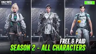 Season 2 All Free & Paid Characters - Battle Pass Skins CODM - COD Mobile 2026 Leaks