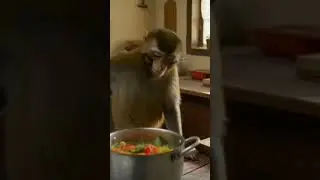 Ek Bandar ne sabji banaa raha hai #FunnyMonkey#MonkeyCooking#KidsFunnyVideo#BandarKiStory#dekorKiya