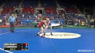 100 Cons. Round 2 - Tyler Cunningham (Nebraska) vs. Drew Bennett (Iowa)