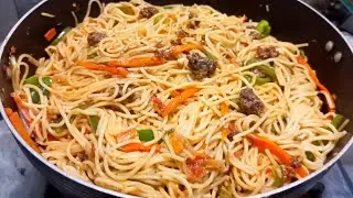 Beef Keema Chowmein Recipe/Homemade Spaghetti/Juice lomein Recipe/Ramen or Noodles Recipe by ZC&V