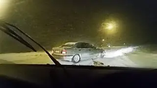 The first snow with our cars - CRAZY DRIFTS!!