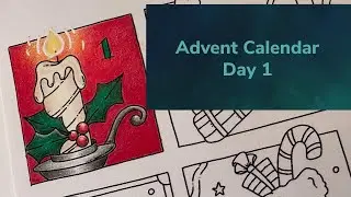 Day 1 Christmas Coloring Advent Calendar 🕯
