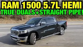 2021 RAM 1500 LIMITED 5.7L V8 TRUE DUAL EXHAUST w/ STRAIGHT PIPE!