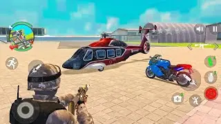 Helicopter and Car Driving in Open World Game - Swat Police Crime Chase Vice Town - Android Gameplay