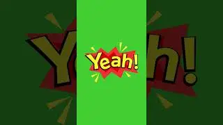 🤘Yeah! Chat Sticker on Green Screen Background