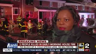Woman, 4-year-old child killed in NE Baltimore house fire