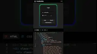 💡 Neon Login Form Hover Effect | HTML & CSS (Short) #cssanimation #coding #webdesign