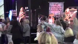 The Chocolate Fireguard Experience Entertain the Foxy Ladies of The Bures Music Festival July 2012