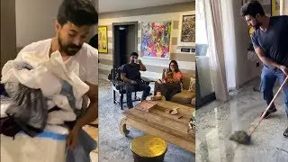 Mega Power Star Ram Charan Cleaning His House | #BeTheRealMan | NTV Entertainment