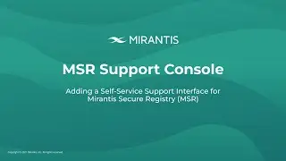 Hack Week | Mirantis Secure Registry Support Console: Self Service Support