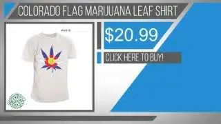 Colorado Flag Marijuana Leaf Shirt