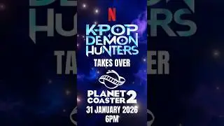 K-Pop Demon Hunters in Planet Coaster 2  #planetcoaster2 #huntrix #sajaboys #kpop #kpopdemonhunters