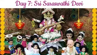 Miniature Navaratri Celebrations Day 7- Sri Saraswathi Devi Alankaram l Mini Foodtube