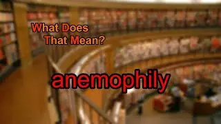 What does anemophily mean?