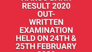 HARCO Bank Result