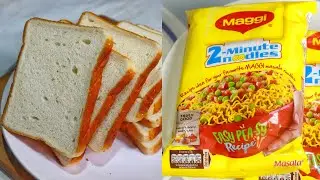 Have you ever made this breakfast of Maggi and Bread? #shorts #maggie #1minrecipe #bread #tasty