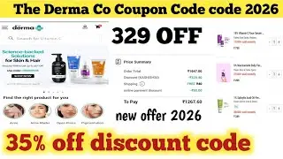 The Derma Co Coupon Code code 2026 || the derma co coupon code || 300 off 