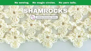 Infinite Shamrocks | CLEVER NEW WAY to crochet a common pattern