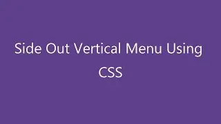 Slide Out Menu | CSS - TheMindSpeaks