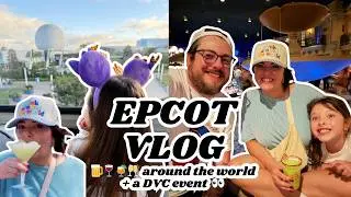 Drinking Around the World 🌍🍷🍹 | EPCOT Vlog, Disney Dining Plan, DVC Event & Rare Characters! ✨