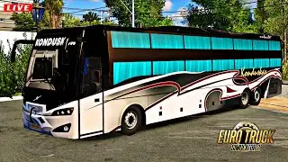 कोंडूसकर KONDUSKAR Indian Volvo AC Sleeper Bus Driving ETS2 Realistic Gameplay with Steering Wheel 🎮