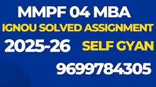 MMPF 04 MBA IGNOU Solved Assignment 2025-26