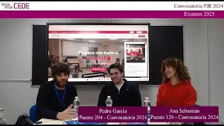 Entrevistas examen PIR 2025 - Ana Sebastián (puesto 120) y Pedro García (puesto 204).