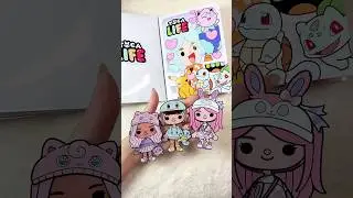 Toca Elf Quiet Book Decompression Pinch Game Paste Game Handmade DIY#QuietBook #Dressupstickers#diy