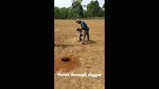 Guava Plantation Begins! 🚜 Hole Digger in Action #FarmingShorts #SrastaFarms