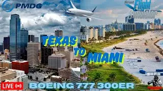 LIVE PMDG 777 | Dallas to Miami | MSFS 2020 | Engine Fire Procedures #live #msfs2020 #gaming