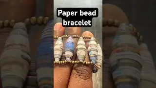 Paper bead bracelet tutorial #paperbead