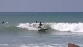 Hobie SUP surfing - One wave at Doheny Beach, Dana Point USA