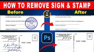 How to Remove Stamps & Signatures in Photoshop | Clean Document Editing Tutorial | Ayaz Inspire