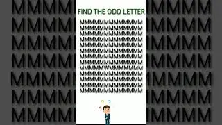 #shorts |how is your eye?|can you find the odd letter#emojipuzzle  challange your eye?#odd challenge