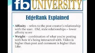Facebook EdgeRank Explained:  Understanding Facebook's Edgerank Algorithm