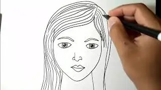 Easy Girl Face Drawing for Kids | How to Draw Basic Girl Face Step by Step